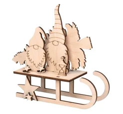 Online Rayher Holz-Steckmotiv "Wichtel-Schlitten"