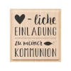 Hot Heyda Holzstempel "Herzliche Einladung Kommunion"