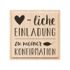 Online Heyda Holzstempel "Herzliche Einladung Konfirmation"