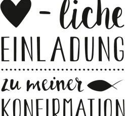 Online Heyda Holzstempel "Herzliche Einladung Konfirmation"