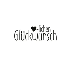 Hot Meyco Holzstempel "Herzlichen Glückwunsch"