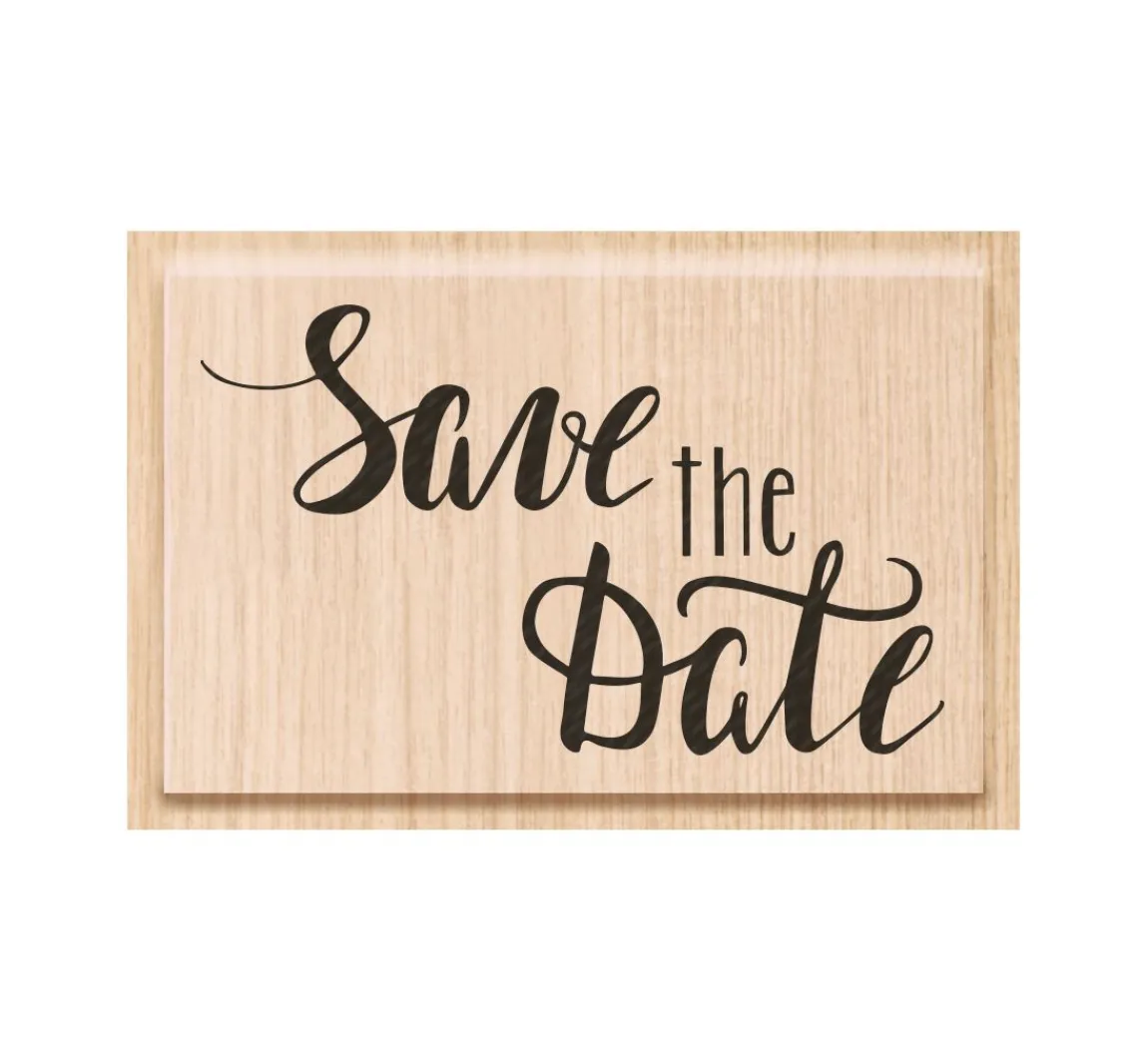 New Heyda Holzstempel "Save the Date"