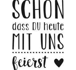 Outlet Heyda Holzstempel "Schön, dass du heute mit uns feierst"
