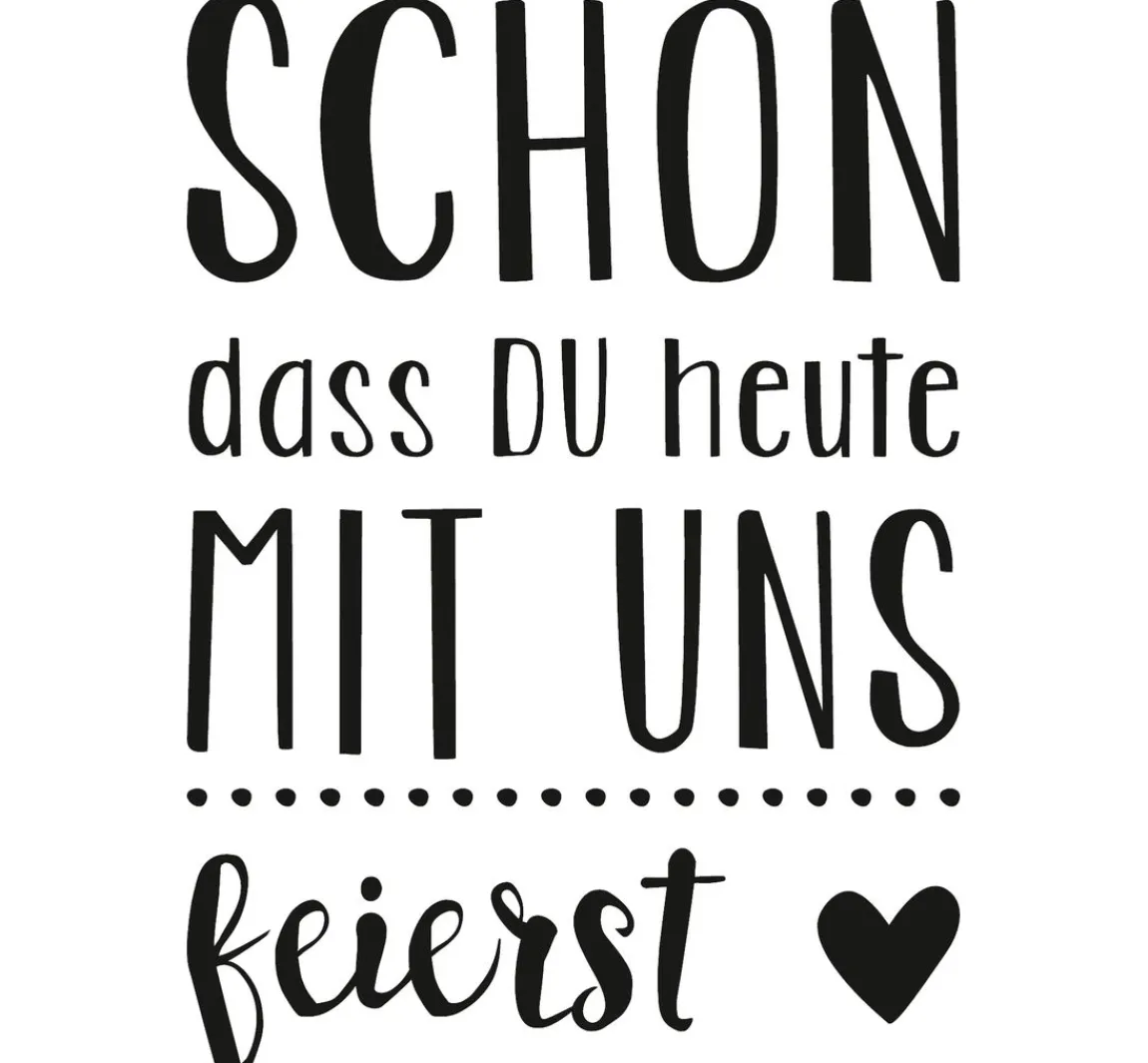 Outlet Heyda Holzstempel "Schön, dass du heute mit uns feierst"