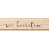 Best Heyda Holzstempel "Wir heiraten"
