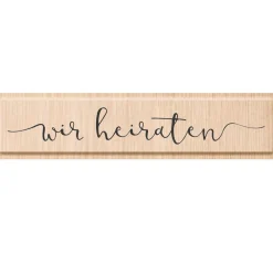 Best Heyda Holzstempel "Wir heiraten"