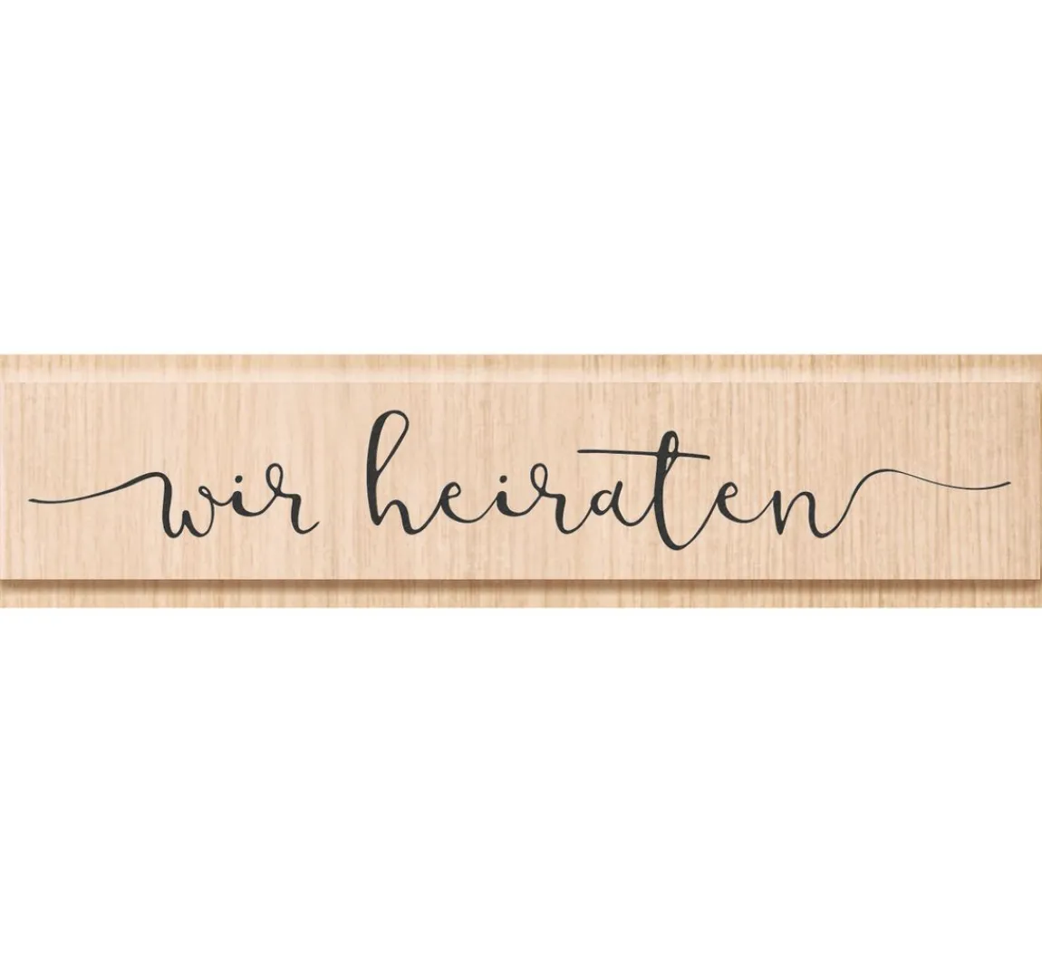 Best Heyda Holzstempel "Wir heiraten"