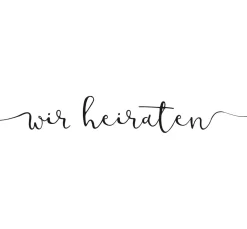Best Heyda Holzstempel "Wir heiraten"