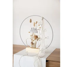 New HALBACH Holzständer für Trockenblumen und Dekoring