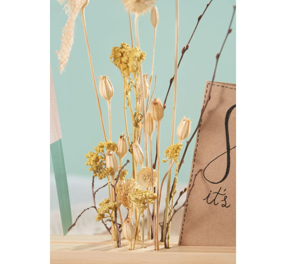 New HALBACH Holzständer für Trockenblumen und Dekoring