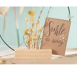 New HALBACH Holzständer für Trockenblumen und Dekoring