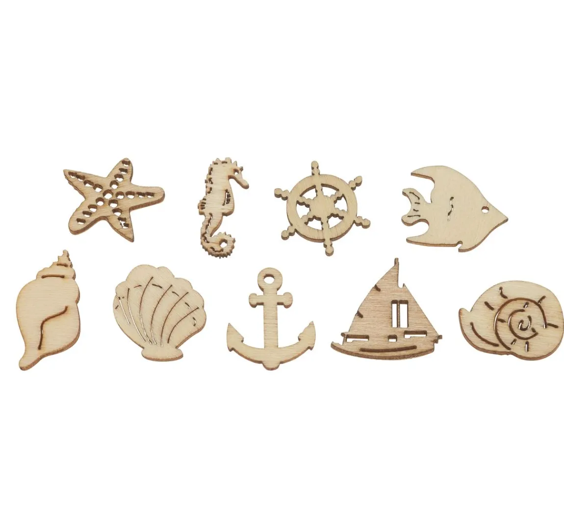 Sale Papermania Holz-Streuteile "Maritim", 45 Stück