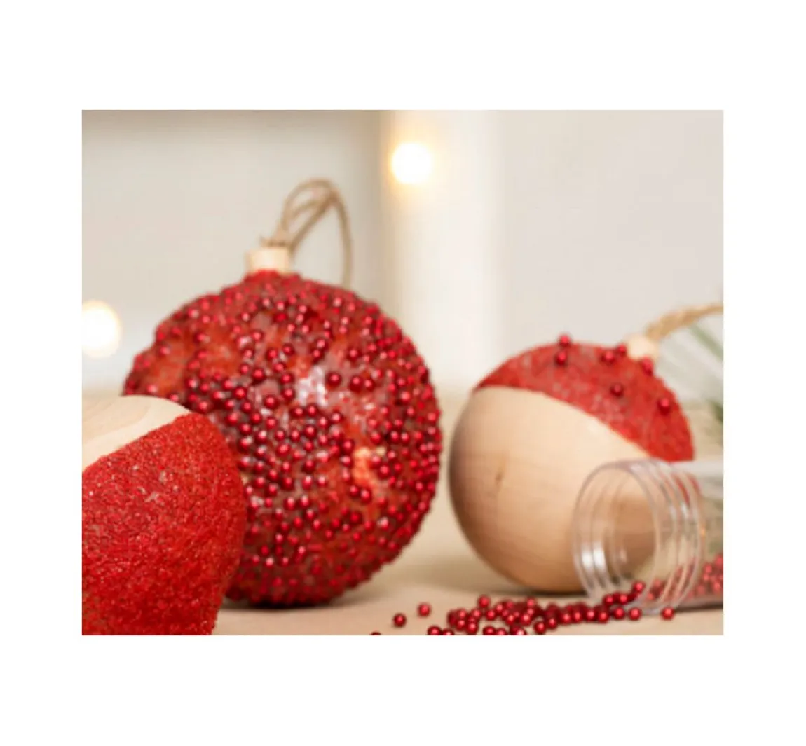 New creativ company Holz-Weihnachtskugel