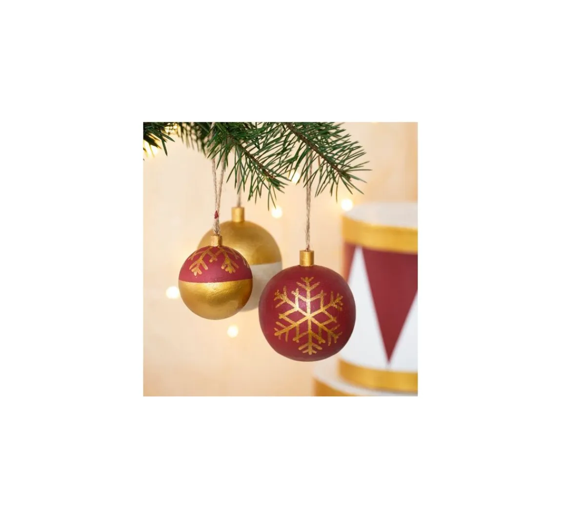 New creativ company Holz-Weihnachtskugel