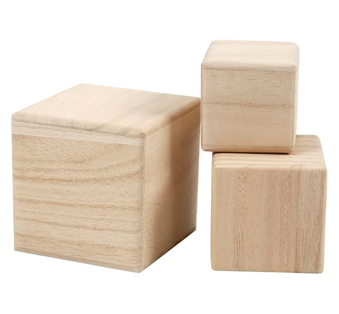 Hot creativ company Holzwürfel, 3er-Set