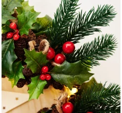 Online DPI Ilex Zweig "Green" mit Beeren, L 40 cm,