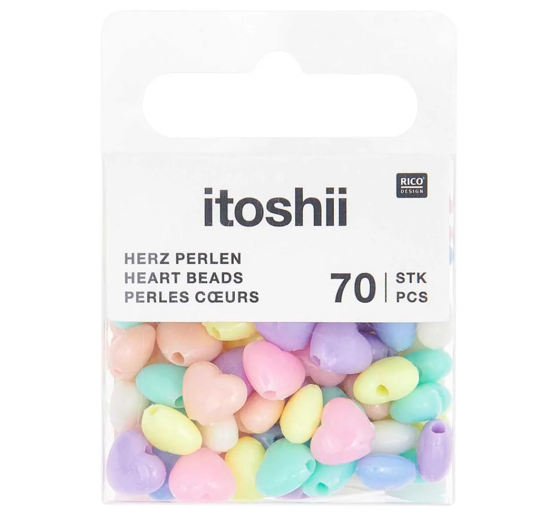 Outlet Rico Design itoshii Perlen-Set "Herzen Pastell"