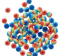 Clearance Rico Design itoshii Perlen-Set "Regenbogen", 6 mm