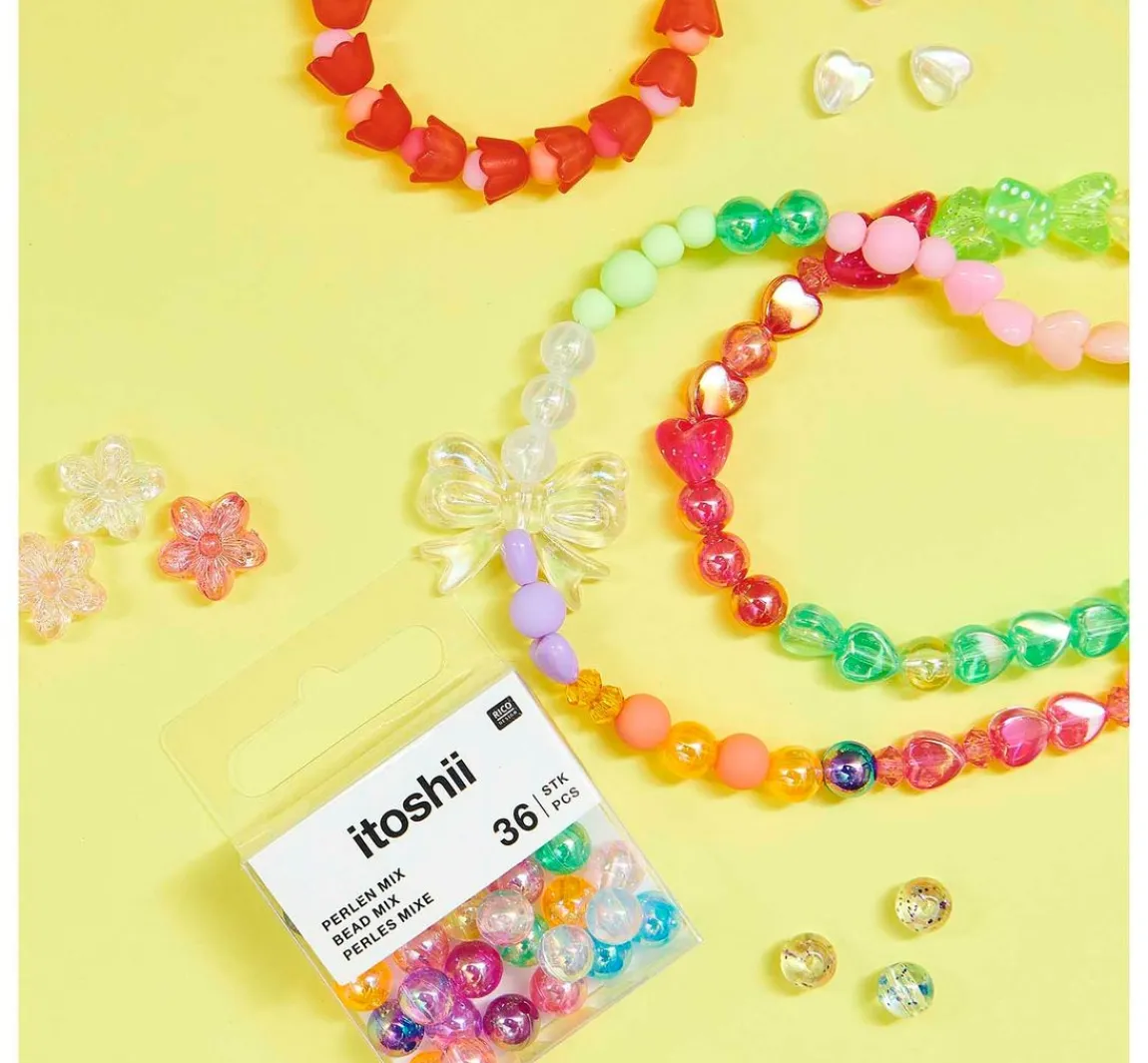 Hot Rico Design itoshii Perlen-Set "Regenbogen Holographisch"