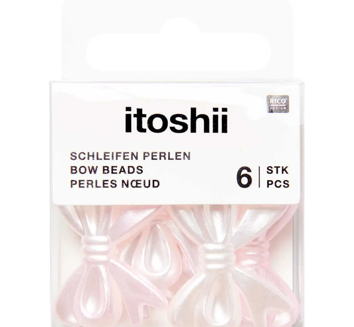 Outlet Rico Design itoshii Perlen-Set "Schleifen", Perlrosa