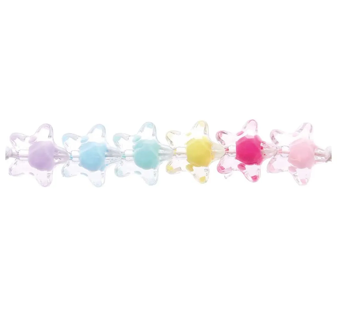 Discount Rico Design itoshii Perlen-Set "Sterne Transparent mit Farbeinzug"