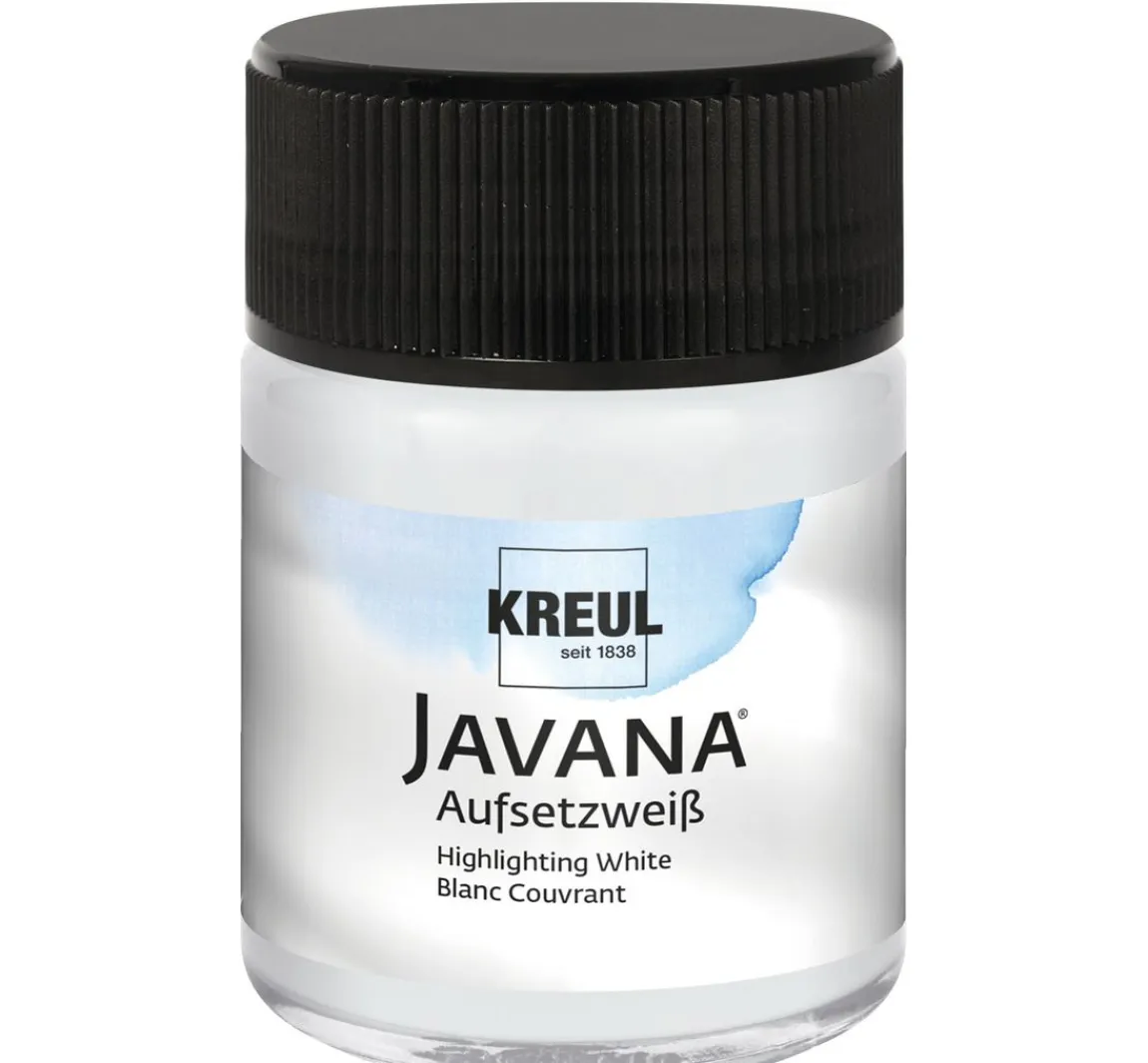 Kreul Kreative JAVANA Seidenmalfarbe, 50 ml, Aufsetzweiß