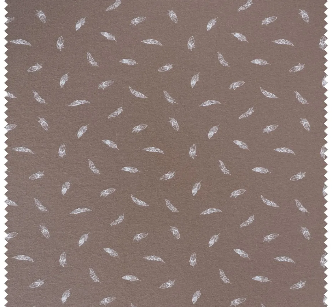 Online VBS Marktplatz Jersey-Stoff "Federn Taupe"