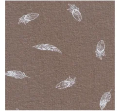 Online VBS Marktplatz Jersey-Stoff "Federn Taupe"