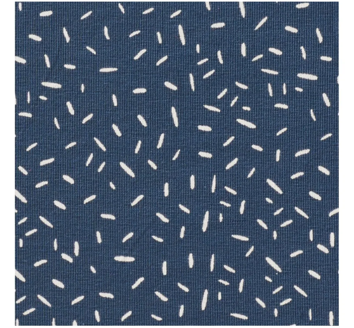 Sale VBS Marktplatz Jersey-Stoff "Konfetti-Streifen Jeans-Blau"