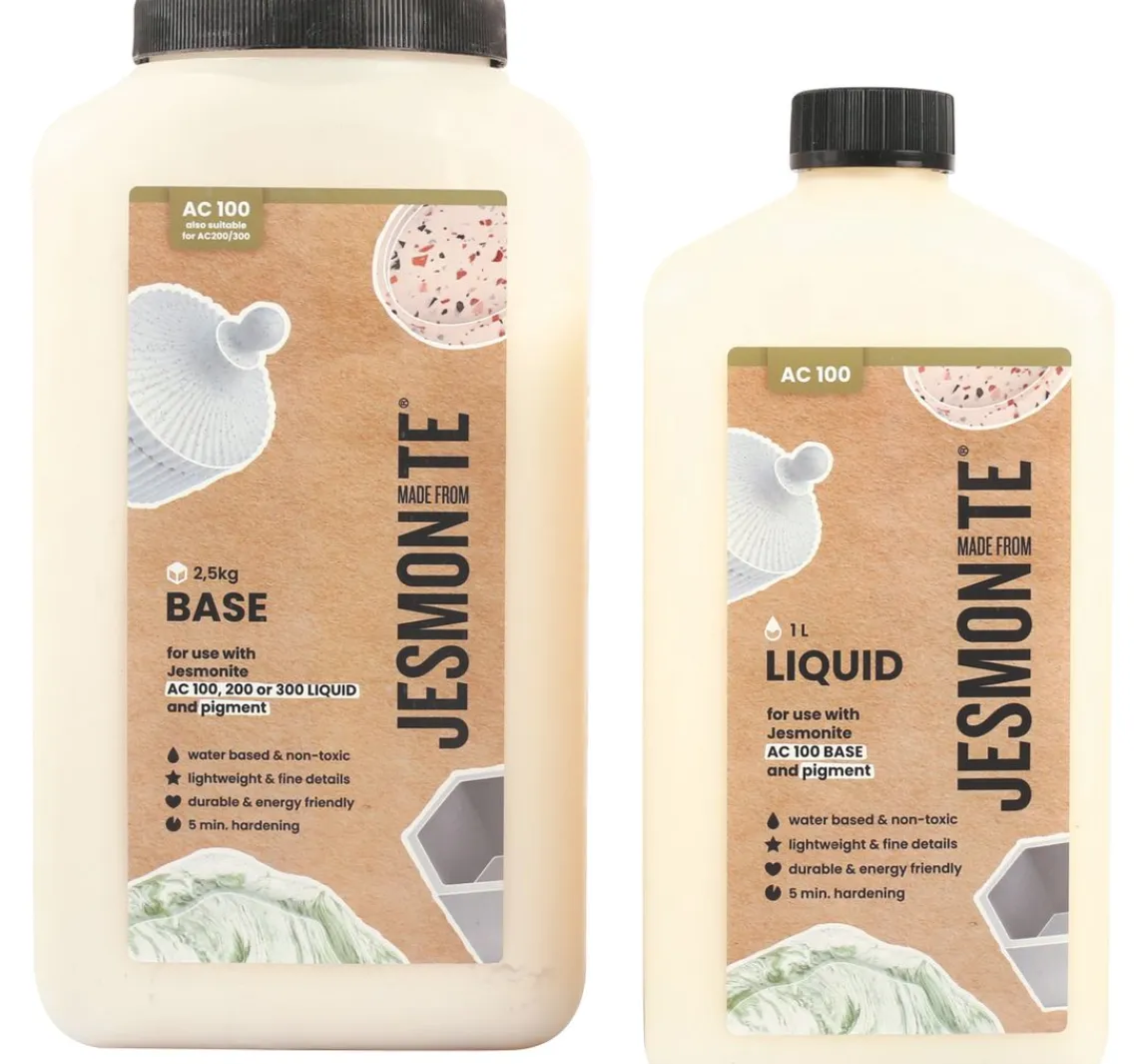 Outlet Jesmonite AC 100 Duoset " 1L Liquid + 2,5 KG Base"