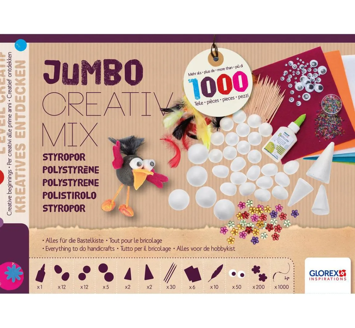 Online GLOREX Jumbo Creativ-Mix "Styropor", ca. 1.000 Teile