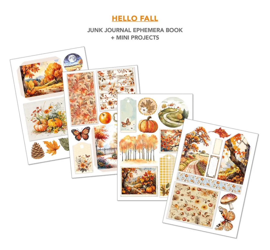 Sale Ciao Bella Junk Journal & Ephemera Book "Hello Fall"