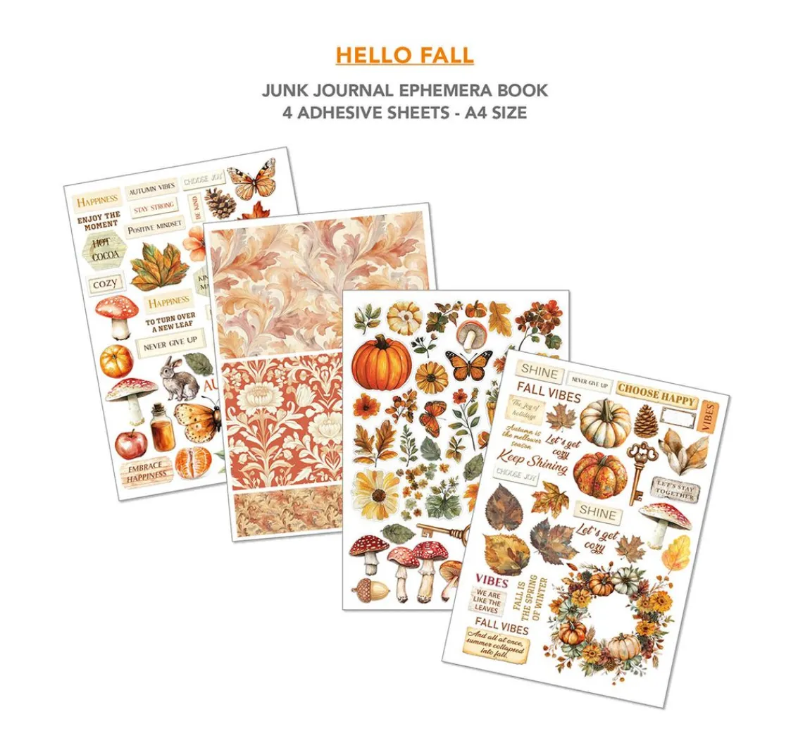 Sale Ciao Bella Junk Journal & Ephemera Book "Hello Fall"