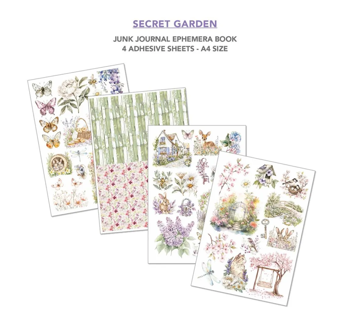 New Ciao Bella Junk Journal & Ephemera Book "Secret Garden"