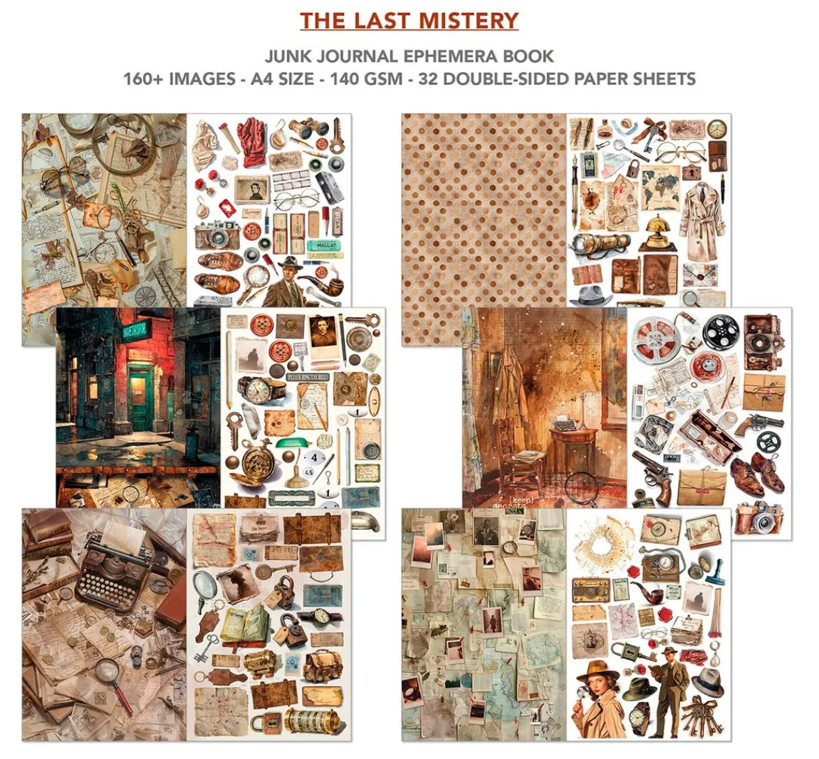 Outlet Ciao Bella Junk Journal & Ephemera Book "The Last Mystery"