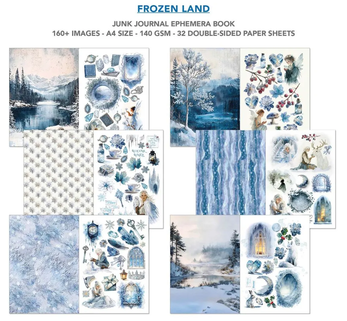 Clearance Ciao Bella Junk Journal & Ephemera Book "Frozen Land"