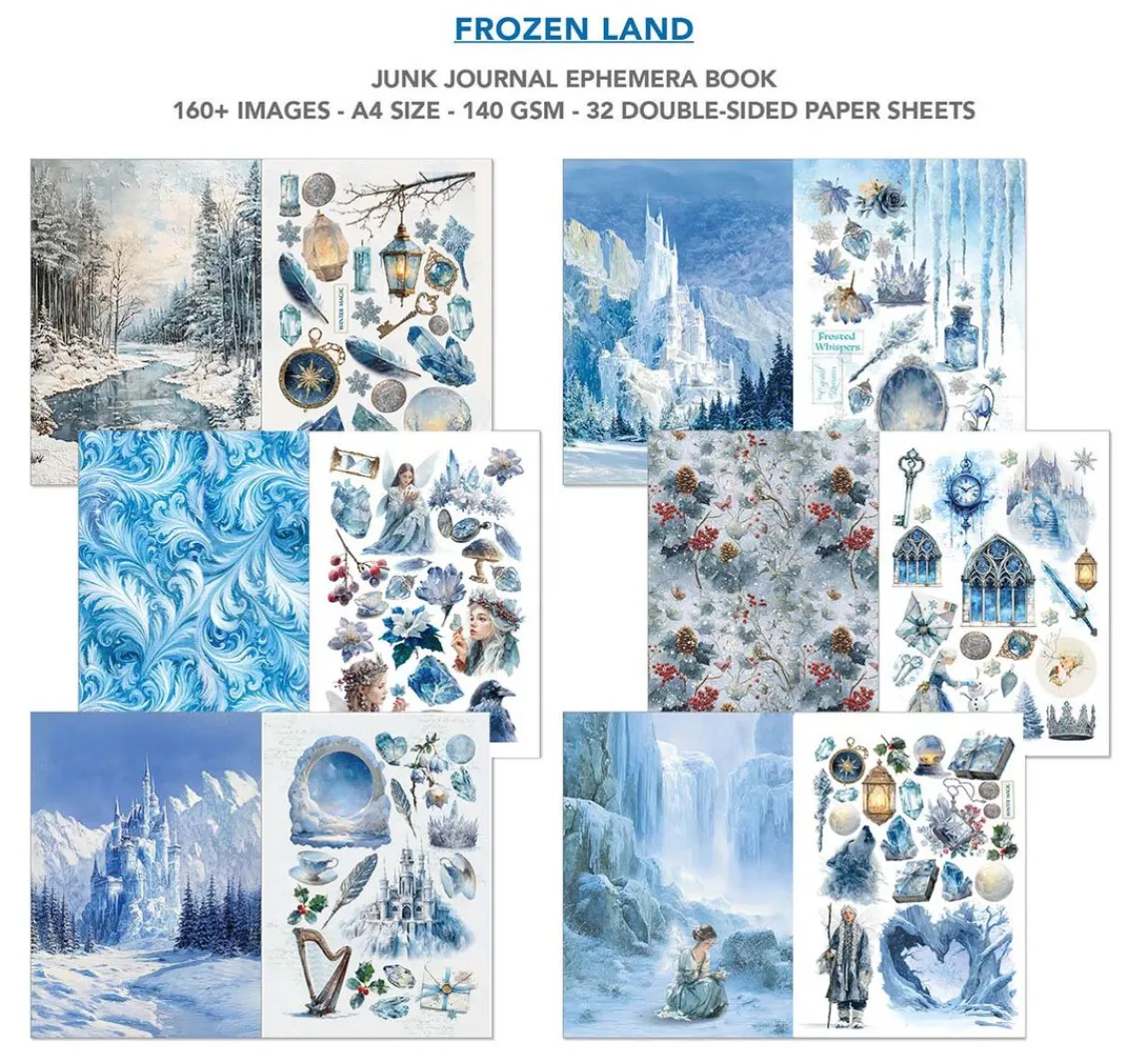 Clearance Ciao Bella Junk Journal & Ephemera Book "Frozen Land"
