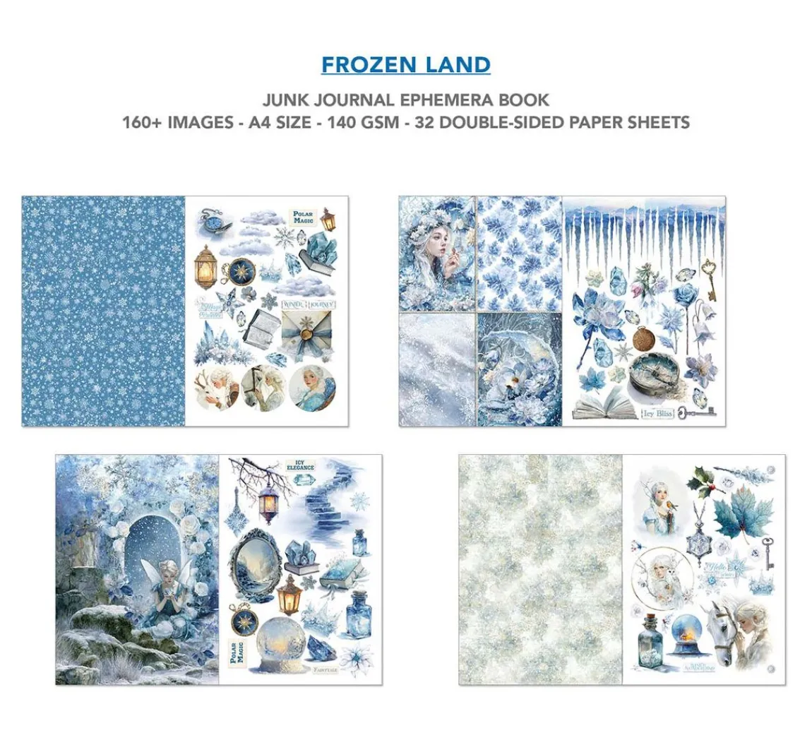 Clearance Ciao Bella Junk Journal & Ephemera Book "Frozen Land"