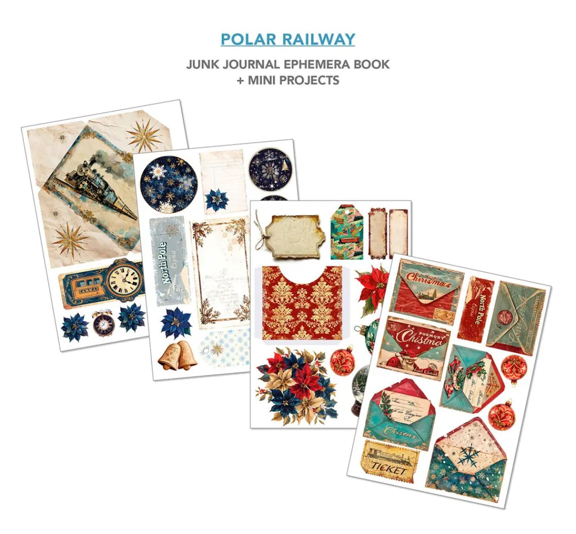 Best Ciao Bella Junk Journal & Ephemera Book "Polar Railway"