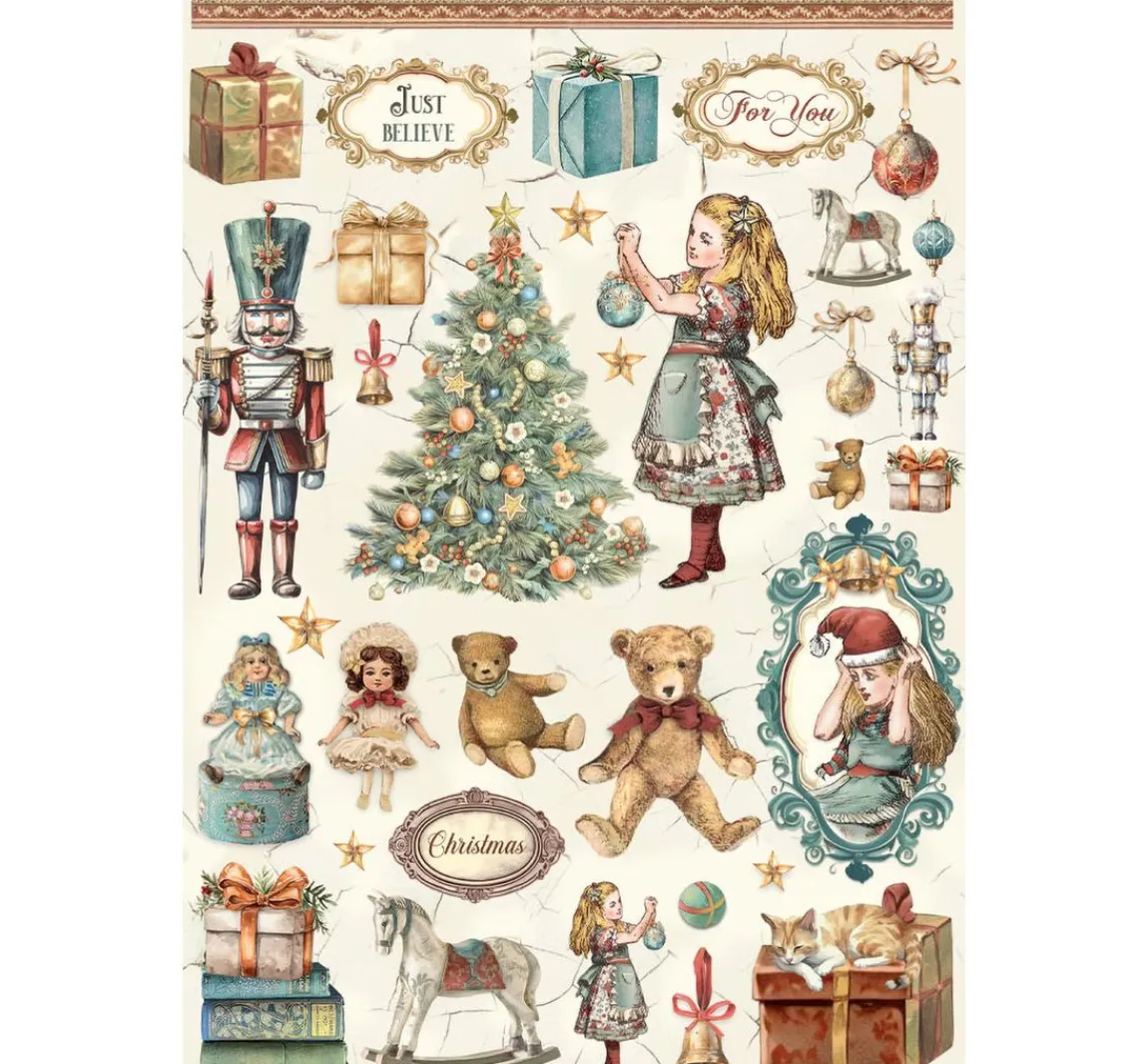 Clearance Stamperia Junk Journal Book "Alice in Christmas"