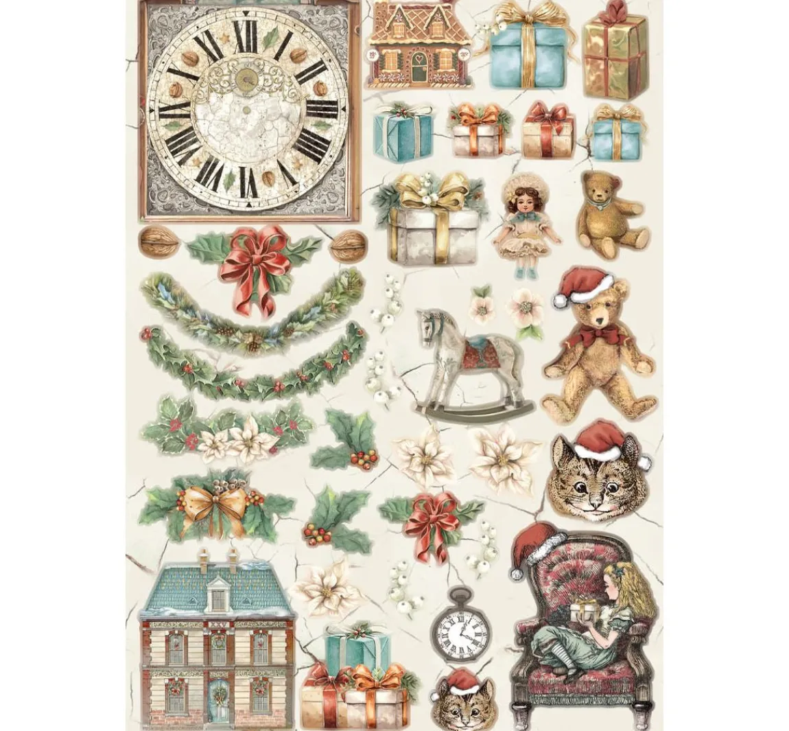 Clearance Stamperia Junk Journal Book "Alice in Christmas"
