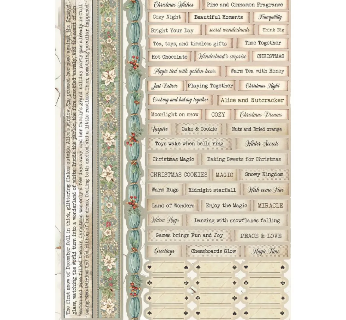 Clearance Stamperia Junk Journal Book "Alice in Christmas"