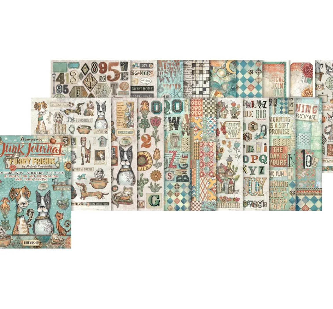New Stamperia Junk Journal Book "Furry Friends"