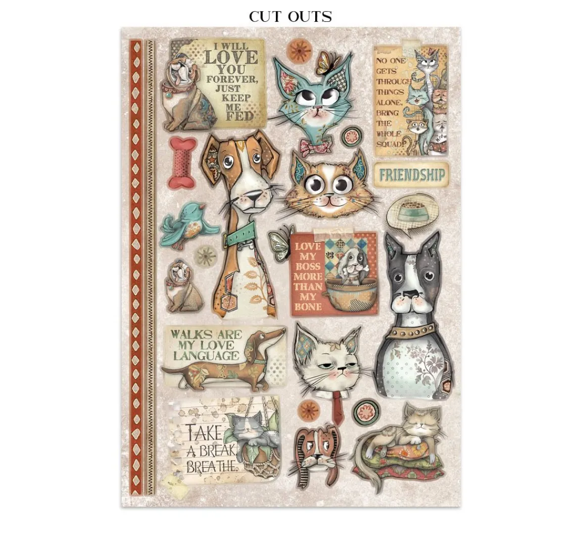New Stamperia Junk Journal Book "Furry Friends"