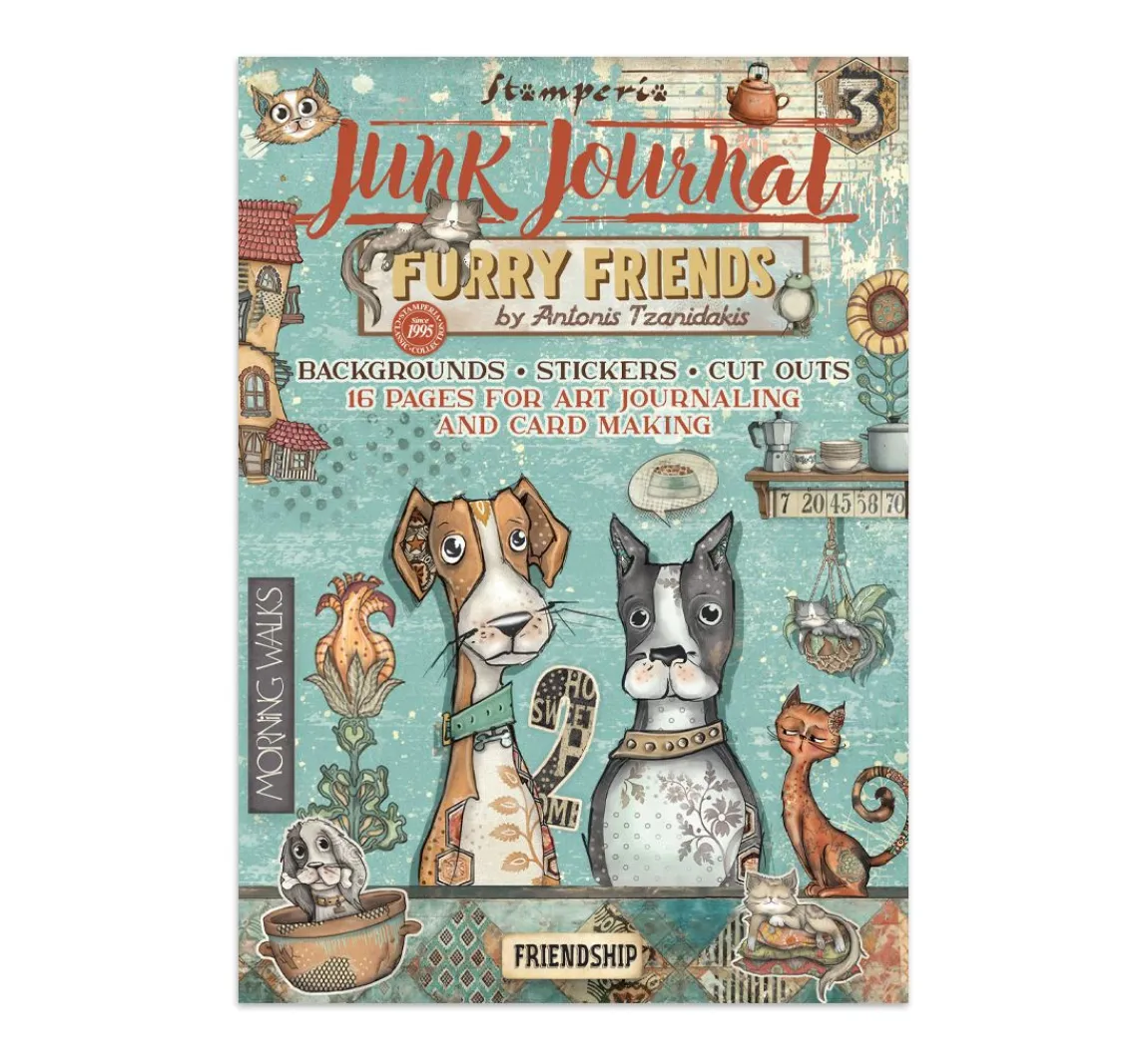 New Stamperia Junk Journal Book "Furry Friends"