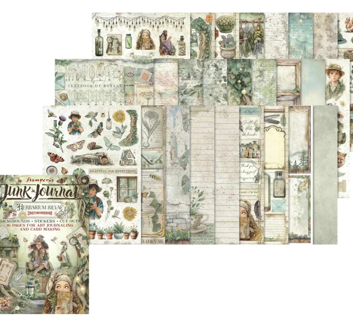 Hot Stamperia Junk Journal Book "Herbarium Silvae"
