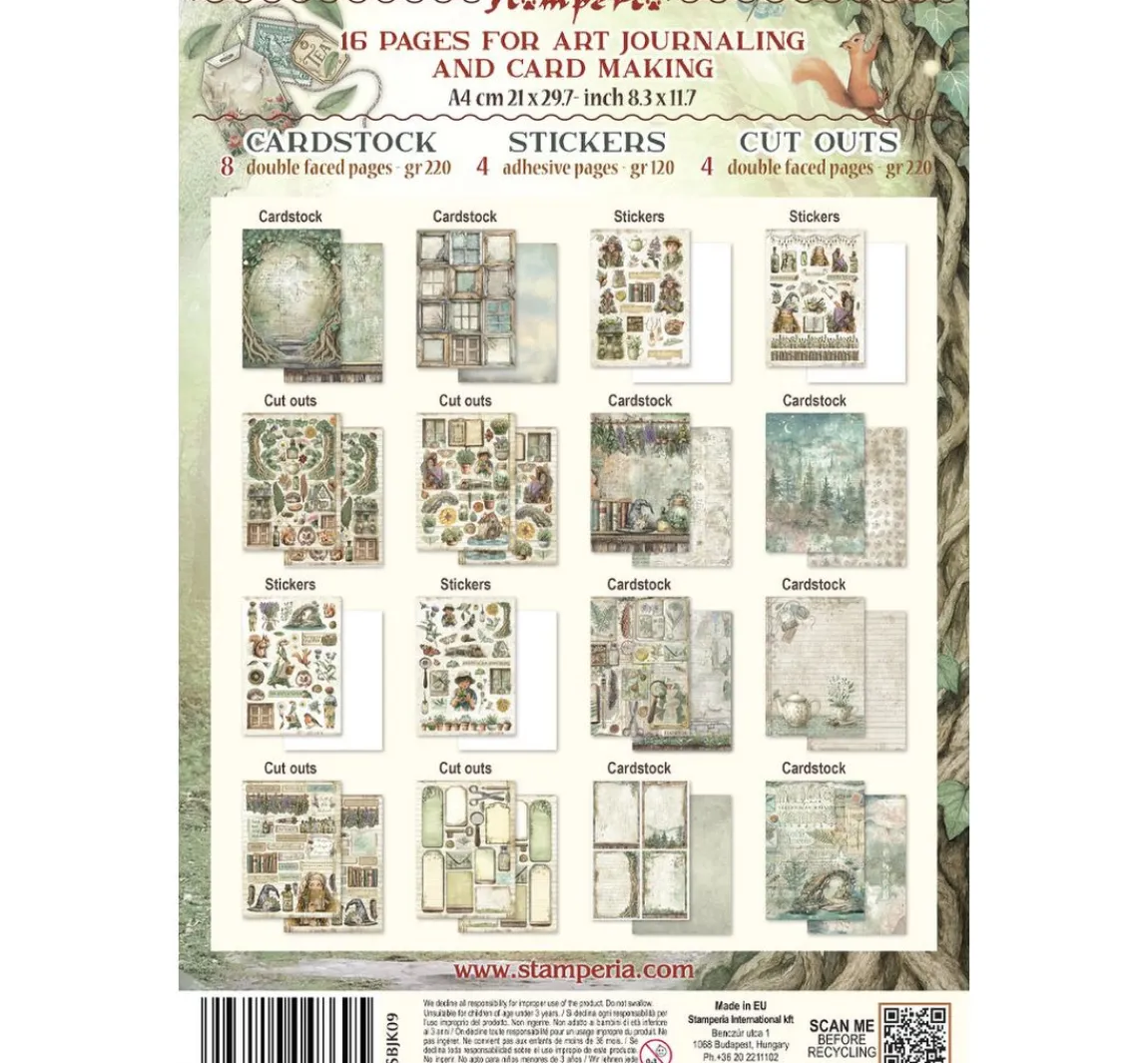 Hot Stamperia Junk Journal Book "Herbarium Silvae"