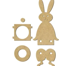 Best ohne Marke Kantenhocker "Hase Diddy", MDF-Holz