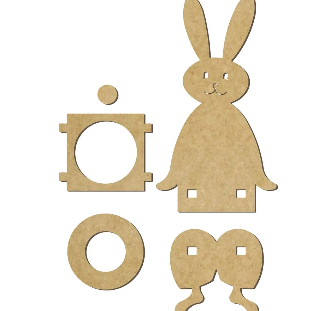 Best ohne Marke Kantenhocker "Hase Diddy", MDF-Holz