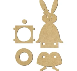 ohne Marke Kantenhocker "Häsin Daisy", MDF-Holz